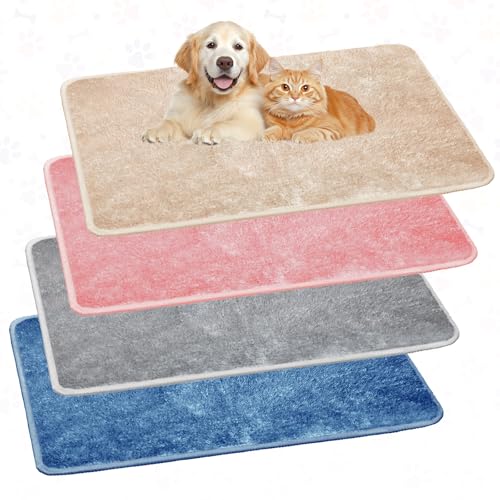 Drydiet Haustier-Tragetasche, wendbar, Ersatzeinlagen für Reisen, Hundebett, waschbar, Plüsch, Kaschmir, doppelseitig, Bettmatte für Katze, Zwinger, 43,2 x 27,9 cm, 4 Stück von Drydiet
