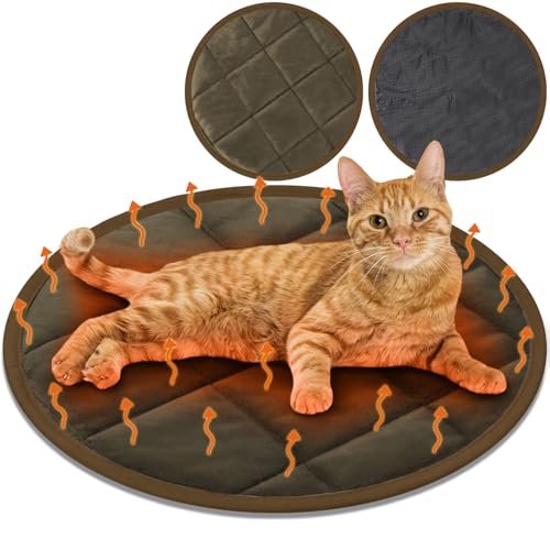 Drydiet Heizkissen für Katzen, rund, 40,6 cm, selbstheizend, waschbar, beheiztes Katzenbett, rutschfest, für Hundehütte, Hundekäfig, drinnen und draußen, Kaffee, 40,6 cm, 2 Stück Drydiet Heizkissen für Katzen, rund, 40,6 cm, selbstheizend, waschbar, beheiztes Katzenbett, rutschfest, für Hundehütte, Hundekäfig, drinnen und draußen, Kaffee, 40,6 cm, 2 Stück von Drydiet