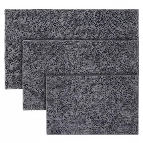 Drydiet Hunde-Fußmatte für schlammige, hochsaugfähige Mikrofaser, rutschfest, waschbar, Haustierteppich, schnell trocknend, Chenille, Eingangsbereich, maschinenwaschbar, für drinnen und draußen, Grau Drydiet Hunde-Fußmatte für schlammige, hochsaugfähige Mikrofaser, rutschfest, waschbar, Haustierteppich, schnell trocknend, Chenille, Eingangsbereich, maschinenwaschbar, für drinnen und draußen, Grau von Drydiet