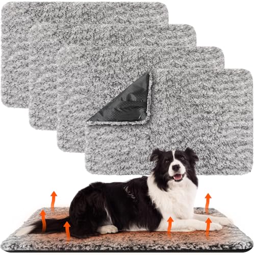 Drydiet Selbstwärmendes Katzenbett, selbstheizend, extra warm, thermisch, waschbar, für drinnen und draußen, 4 Stück (114,4 x 71,1 cm) von Drydiet