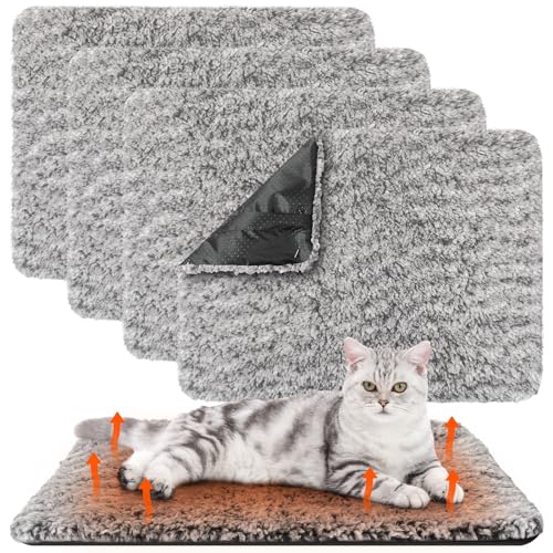 Drydiet Selbstwärmendes Katzenbett, selbstheizend, extra warm, thermisch, waschbar, für drinnen und draußen, 40,6 x 50,8 cm, Grau, 4 Stück Drydiet Selbstwärmendes Katzenbett, selbstheizend, extra warm, thermisch, waschbar, für drinnen und draußen, 40,6 x 50,8 cm, Grau, 4 Stück von Drydiet