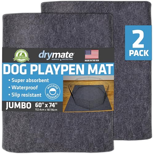 Drymate Jumbo-Laufgittermatte für Hunde, saugfähig, wasserdicht, rutschfest, maschinenwaschbar, wiederverwendbar, Welpenunterlage für Training, Welpe, Hauseinbruch, Inkontinenz, Kiste, Zwinger (USA Drymate Jumbo-Laufgittermatte für Hunde, saugfähig, wasserdicht, rutschfest, maschinenwaschbar, wiederverwendbar, Welpenunterlage für Training, Welpe, Hauseinbruch, Inkontinenz, Kiste, Zwinger (USA von Drymate