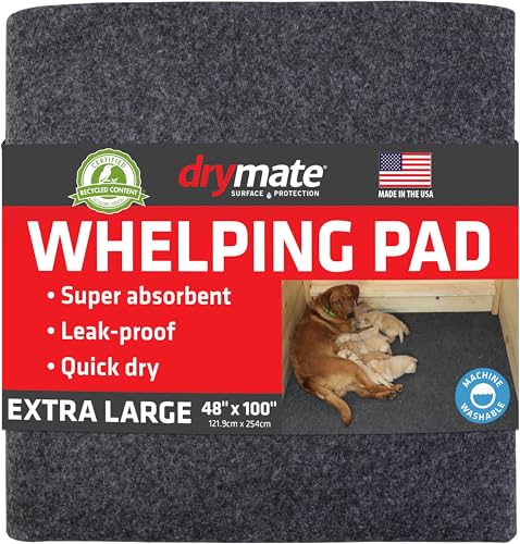 Drymate WMCB48100 Box Liner Mat - Maschinenwaschbares, wiederverwendbares und saugfähiges Hundewelpenkissen - Kann zugeschnitten Werden, USA Made, 48 x 100 Drymate WMCB48100 Box Liner Mat - Maschinenwaschbares, wiederverwendbares und saugfähiges Hundewelpenkissen - Kann zugeschnitten Werden, USA Made, 48 x 100 von Drymate