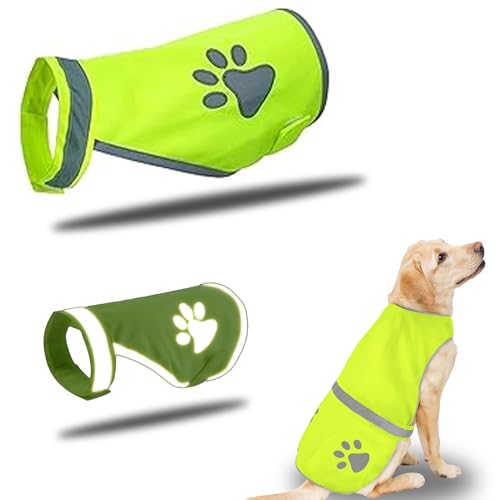 Dryxog Reflektierende Hundeweste, Reflektierende Jacke, Warnweste Hund, Sicherheitsgeschirr Hund, Warnweste Fluoreszierendes GrüN mit Reflektierenden für Mmehr Sicherheit Dunkeln Verstellbar (GrößE L) Dryxog Reflektierende Hundeweste, Reflektierende Jacke, Warnweste Hund, Sicherheitsgeschirr Hund, Warnweste Fluoreszierendes GrüN mit Reflektierenden für Mmehr Sicherheit Dunkeln Verstellbar (GrößE L) von Dryxog
