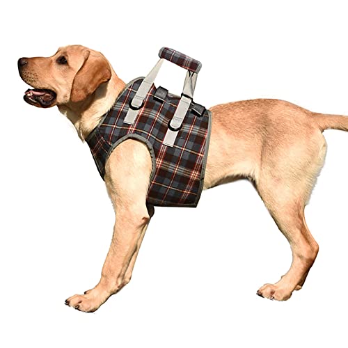 Dsacxixai Hundekabelbaum, Verstellbarer professioneller Plaid Blue Kabeless Hunde Anti -Traktion für den Wanderweg im Freien für Wanderwanderungen (L (20–30 kg / 44.1-66,1lb empfohlen)) von Dsacxixai