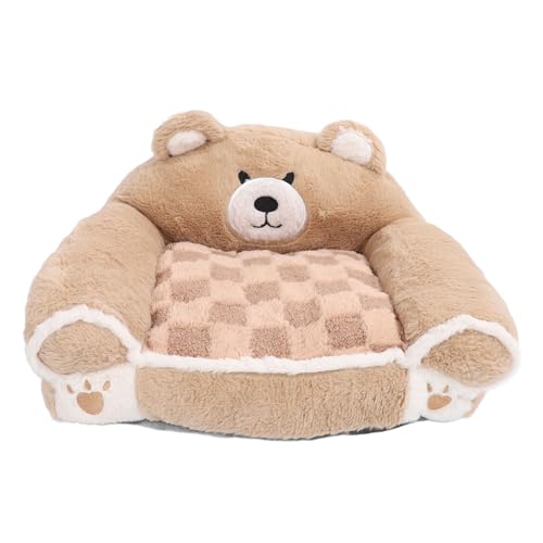 Dsacxixai Panier Chien, Doux et Chaud Multifonction D’Ours Brun Coussin Chien Toutes Les Saisons Pour Chiens Chats Dormir Relaxant (M) von Dsacxixai