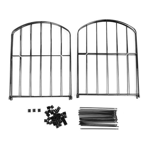 Gartenzaun, gewölbt, rostfrei, Metall, kein Grabzaun, Gartenzaun, Grenze, schwarz, Tierabsperrzaun, ohne Grabpfähle, für Hunde und Haustiere Gartenzaun, gewölbt, rostfrei, Metall, kein Grabzaun, Gartenzaun, Grenze, schwarz, Tierabsperrzaun, ohne Grabpfähle, für Hunde und Haustiere von Dsacxixai