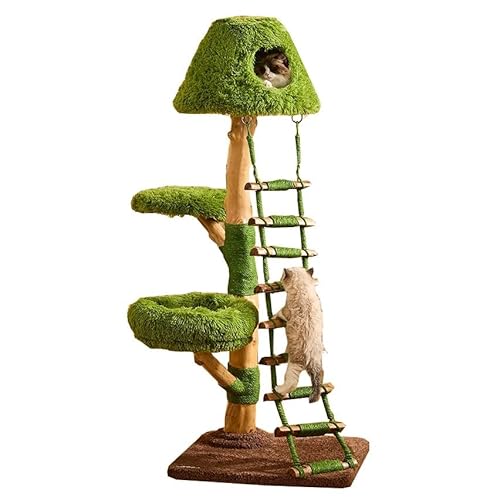 Dsejynxx Katzen kratzbaum Kratzbaum für Katzen mit Plattformen, Höhe 151 cm, Katzenbaum mit Sisal weichem Plüsch, gemütliche Liegeflächen Höhlen(Color:a,Size:) von Dsejynxx