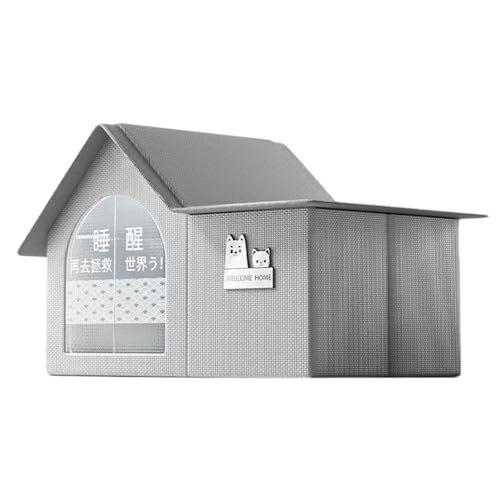 Katzen Kühlhaus, Kühlhaus Katze Faltbares Kühlung für Katzen mit Klimaanlage und 10 Kühlakkus, Cat air Conditioning House, Kühlhaus für Katzen und Hunde (45 * 37 * 37cm) von Dsongo