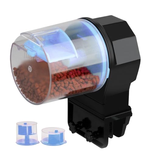 Dtaigou Automatische Fischfütterung Für Aquarium | Batteriebetriebener Futterspender Mit Timer - Automatische Futterautomaten - Für Aquarium Teich Urlaub Wochenende Haustiere Betta Schildkröte von Dtaigou