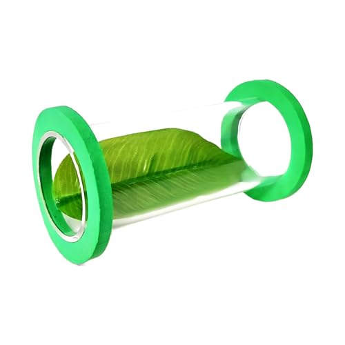 Dtaigou Betta Tunnel - Betta Habitat mit Blatt | Schwimmender Acryltunnel für kleine Fische Guppy Anreicherung Versteckübung Ruhesimulation von Dtaigou