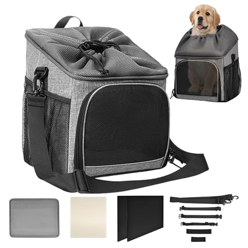 Dtaigou Fahrradkorb Für Hunde, Hundetransportkorb Fahrrad, Abnehmbarer Leichter Hundehalter Atmungsaktives Material Für, Einkauf, Berge & Garten von Dtaigou
