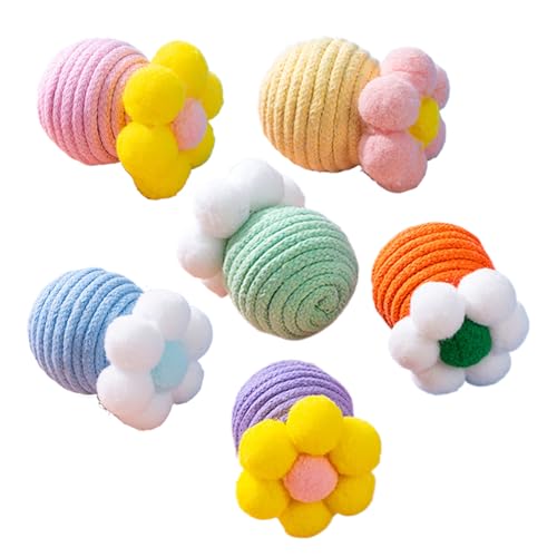 Dtaigou Katzenball, Kugeln für Katzen - Katzenballspielzeug mit Glocke im Inneren - Interaktive Jagd Teether Spielen bewegende Haustiervorräte für kleine Rassen, Kitty & Indoor Dtaigou Katzenball, Kugeln für Katzen - Katzenballspielzeug mit Glocke im Inneren - Interaktive Jagd Teether Spielen bewegende Haustiervorräte für kleine Rassen, Kitty & Indoor von Dtaigou