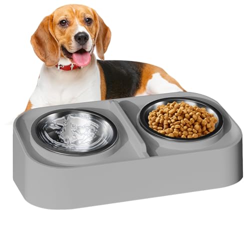 Dtaigou Katzenfutter- Und Wassernapf-Set - 2 in 1 Napf für Katzen und Hunde | Auslaufsichere rutschfeste Basis Für Reise Stadtwohnung Katze Hund Dtaigou Katzenfutter- Und Wassernapf-Set - 2 in 1 Napf für Katzen und Hunde | Auslaufsichere rutschfeste Basis Für Reise Stadtwohnung Katze Hund von Dtaigou
