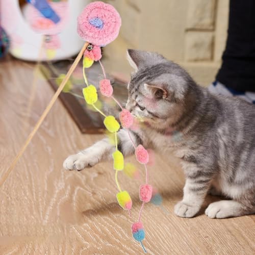 Dtaigou Katzenstab Spielzeug | Trainingsspielzeug Mit Lutscherform Für Kätzchen - Spiel Bewegung Langeweile Reduzieren Angel mit Glöckchen für Katzen Zuhause drinnen draußen Dtaigou Katzenstab Spielzeug | Trainingsspielzeug Mit Lutscherform Für Kätzchen - Spiel Bewegung Langeweile Reduzieren Angel mit Glöckchen für Katzen Zuhause drinnen draußen von Dtaigou