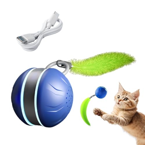 Dtaigou Smart Cat Ball, interaktiver Katzenball,Wiederaufladbare Katzenspielzeugkugel mit weicher Feder | Automatisch bewegendes Haustier -Übungsspielzeug, Smart Kitten -Kauspiel für Indoor -Spiele Dtaigou Smart Cat Ball, interaktiver Katzenball,Wiederaufladbare Katzenspielzeugkugel mit weicher Feder | Automatisch bewegendes Haustier -Übungsspielzeug, Smart Kitten -Kauspiel für Indoor -Spiele von Dtaigou