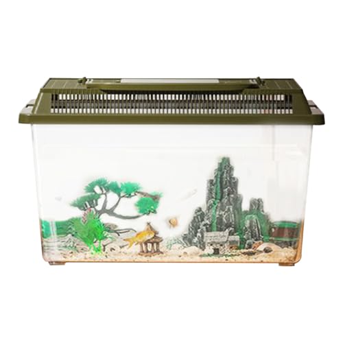 Dtaigou Terrarium Für Reptilien,Schlangen Brutbox Transparent Tragbar - Transparenter Tierbehälter Mit Griff Für Geckos, Krabben & Einsiedlerkrebse von Dtaigou