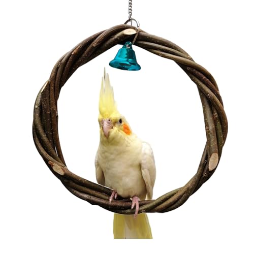 Dtaigou Vogelschaukelringe, Papageienschaukelspielzeug | Vogel-Kauspielzeug aus mit Glocke - Kauende Sitzstange für Turteltauben, Finken, Sittiche, Vogelkäfigzubehör Dtaigou Vogelschaukelringe, Papageienschaukelspielzeug | Vogel-Kauspielzeug aus mit Glocke - Kauende Sitzstange für Turteltauben, Finken, Sittiche, Vogelkäfigzubehör von Dtaigou
