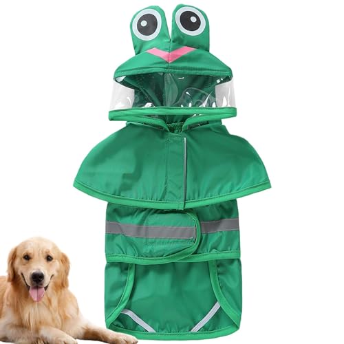 Dtaigou Wasserdichter Hunderegenmantel, Hunderegenkleidung - Reflektierende Streifen-Hoodie-Haustier-Regenmäntel - Vollständige Schwanzabdeckung, Cartoon-Tier-Stil, Heimtierbedarf, verstellbare Taille Dtaigou Wasserdichter Hunderegenmantel, Hunderegenkleidung - Reflektierende Streifen-Hoodie-Haustier-Regenmäntel - Vollständige Schwanzabdeckung, Cartoon-Tier-Stil, Heimtierbedarf, verstellbare Taille von Dtaigou