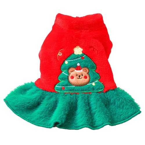 Dtaigou Weihnachtskleid für Hunde, Mädchen-Hunde-Weihnachtsoutfit - Winterkleidung Hundekleid - Haustierkleider Weihnachtsbaumkleid, Verkleidungskleidung Katzenbekleidung, Urlaubskleid für kleine Dtaigou Weihnachtskleid für Hunde, Mädchen-Hunde-Weihnachtsoutfit - Winterkleidung Hundekleid - Haustierkleider Weihnachtsbaumkleid, Verkleidungskleidung Katzenbekleidung, Urlaubskleid für kleine von Dtaigou