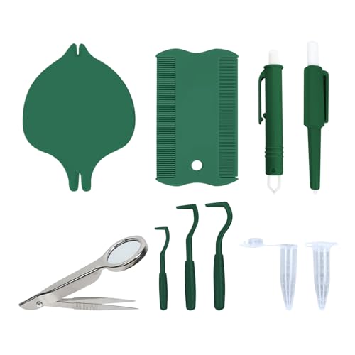 Dtaigou Zeckenentfernungswerkzeug für Hunde – Katzen-Flohzieher-Set, multifunktionales ergonomisches Floh- und Zeckenentferner-Set für Hunde, Katzen und Haushalte mit mehreren Haustieren von Dtaigou