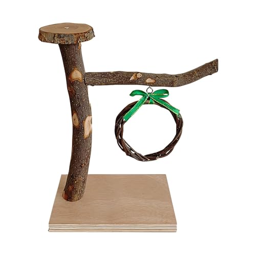 -Sitzstange, Vogel-Stehspielzeug - Papageienständer aus,Vogelkauspielzeug aus massivem für Sittiche, mittelgroße Papageien, Wellensittiche, Nymphensittiche, Turteltauben -Sitzstange, Vogel-Stehspielzeug - Papageienständer aus,Vogelkauspielzeug aus massivem für Sittiche, mittelgroße Papageien, Wellensittiche, Nymphensittiche, Turteltauben von Dtaigou