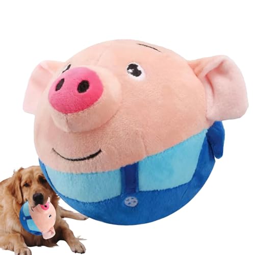 Hüpfball für Hunde – federnder Plüsch-Hamster | Waschbare Hüpfbälle für Haustiere, Cartoon-Kaninchen-Sound, springender Plüschball, Spielzeug für Hüpfball für Hunde – federnder Plüsch-Hamster | Waschbare Hüpfbälle für Haustiere, Cartoon-Kaninchen-Sound, springender Plüschball, Spielzeug für von Dtaigou