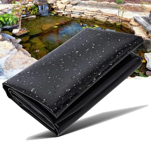 Dtyubfg Pond Liner 3 x 9 m 4 x 6 m 7 x 8 m 10 x 15 m Black HDPE Pond Liners Waterproof Sealing Film Pond Membrane Swimming Pond Film Garden Pond Tarpaulin for Water, Garden, Streams Dtyubfg Pond Liner 3 x 9 m 4 x 6 m 7 x 8 m 10 x 15 m Black HDPE Pond Liners Waterproof Sealing Film Pond Membrane Swimming Pond Film Garden Pond Tarpaulin for Water, Garden, Streams von Dtyubfg