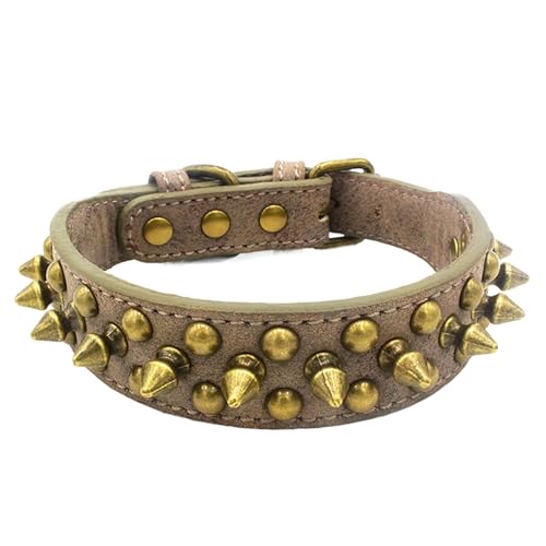 Dualoai Anti Hundehalsband, Verstellbares Hundehalsband Aus PU Zum Laufen, XL-Grau von Dualoai