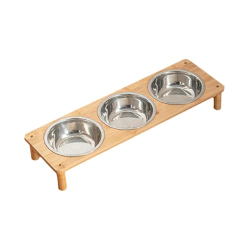 Dualoai Erhöhte Katzennäpfe, Hundefutter- und Wassernapfständer, Futterspender für kleine Hunde und Katzen, 3 Schüssel Dualoai Erhöhte Katzennäpfe, Hundefutter- und Wassernapfständer, Futterspender für kleine Hunde und Katzen, 3 Schüssel von Dualoai