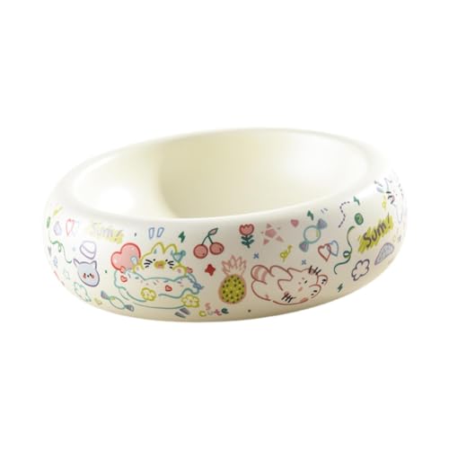 Dualoai Futternapf für Haustiere, Katzenfutternapf, Donut-Design, Cartoon-Design für kleine Hunde, Hundefutterbehälter, Futternapf Dualoai Futternapf für Haustiere, Katzenfutternapf, Donut-Design, Cartoon-Design für kleine Hunde, Hundefutterbehälter, Futternapf von Dualoai
