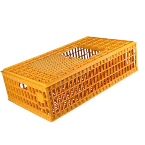 Dualoai Geflügeltransportbox für Hühner Und Kleintiere, Gelb Höhe 27cm von Dualoai