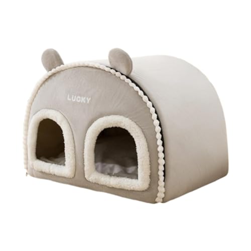 Dualoai Geschlossenes Katzenhaus für Den Innenbereich, Warme Höhle, Katzenzelt, Vielseitiges Nest 50 X 40 X 40 cm, Grau Dualoai Geschlossenes Katzenhaus für Den Innenbereich, Warme Höhle, Katzenzelt, Vielseitiges Nest 50 X 40 X 40 cm, Grau von Dualoai