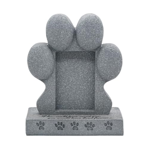 Dualoai Grabmarkierungen für Haustiere, Hunde Gedenkgeschenk, Harz Grabsteine, Grau von Dualoai