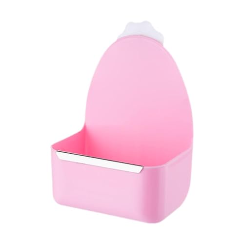 Dualoai Hängekäfig für Hochwertiges Futter Und Wasser, Praktisch Und Praktisch, Futterspender, Futternapf für Meerschweinchen, Rosa von Dualoai