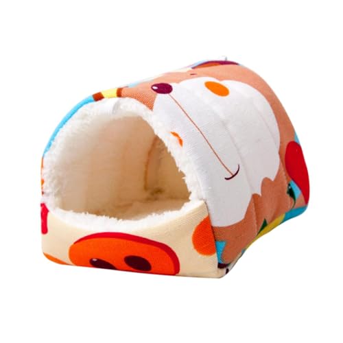 Dualoai Halbgeschlossenes Hamsternest, Eichhörnchen, Igel, Meerschweinchen, Bett, Kleintierbedarf, Hamster, warmes Haus, Orange M Dualoai Halbgeschlossenes Hamsternest, Eichhörnchen, Igel, Meerschweinchen, Bett, Kleintierbedarf, Hamster, warmes Haus, Orange M von Dualoai