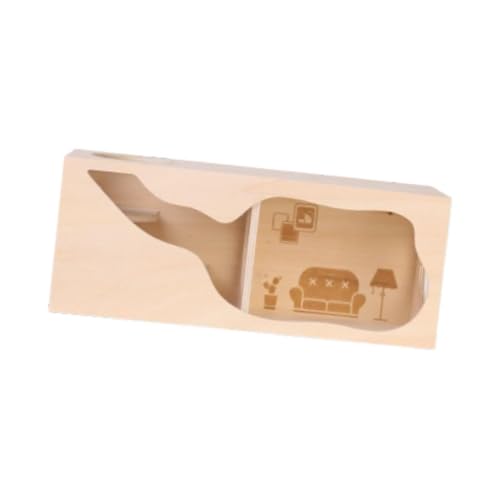 Dualoai Hamsterunterschlupf, Versteck Aus Holz, Käfigzubehör für Kleine Haustiere, L Dualoai Hamsterunterschlupf, Versteck Aus Holz, Käfigzubehör für Kleine Haustiere, L von Dualoai