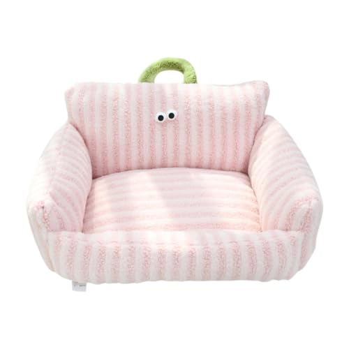 Dualoai Haustier-Couchbett, Haustier-Schlafkissen, Haustierbett, waschbar, Plüsch, bequem, Haustier, Katze, Hundebett, warmes Katzennest für Kätzchen, Hunde, Pink L Dualoai Haustier-Couchbett, Haustier-Schlafkissen, Haustierbett, waschbar, Plüsch, bequem, Haustier, Katze, Hundebett, warmes Katzennest für Kätzchen, Hunde, Pink L von Dualoai
