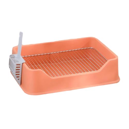 Dualoai Haustier Hundetoilette, Hundetöpfchen Tablett, Welpentöpfchen Trainer, Käfig Toilettenschüssel, Orange von Dualoai