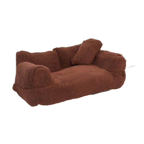 Dualoai Haustier Schlafsofa, Katzenbett für Hauskatzen, Tragbar, rutschfest, Bequem, Weiches Hundebett, Katzensofa für Kleine Hunde, Kätzchen, Brown L Dualoai Haustier Schlafsofa, Katzenbett für Hauskatzen, Tragbar, rutschfest, Bequem, Weiches Hundebett, Katzensofa für Kleine Hunde, Kätzchen, Brown L von Dualoai