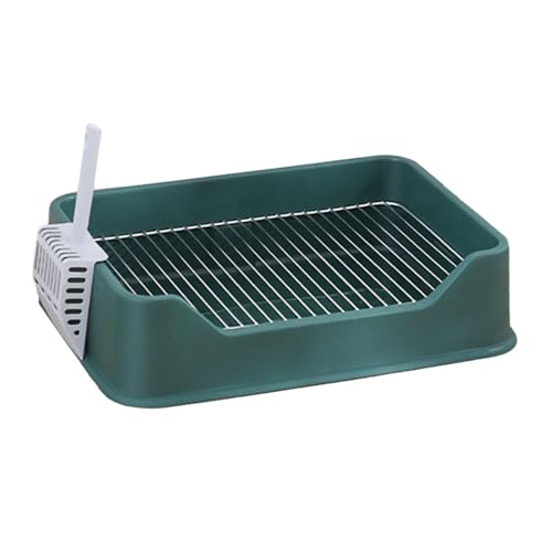 Dualoai Haustiertoilette, Trainingsunterlage, Bettpfanne, Haustierzubehör, Leicht zu Reinigender Indoor Katzen Haustier WC Toilettentrainer für Den Innen Und, Grün Dualoai Haustiertoilette, Trainingsunterlage, Bettpfanne, Haustierzubehör, Leicht zu Reinigender Indoor Katzen Haustier WC Toilettentrainer für Den Innen Und, Grün von Dualoai