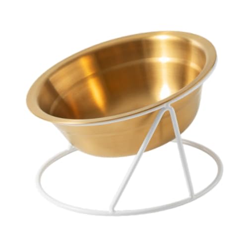 Dualoai Hohe Katzenfutter mit Unterstützung für Kleine Ställe Und Nicht für Den Aaut Pet Bowl Gelistet, mit Weißer Basis von Dualoai