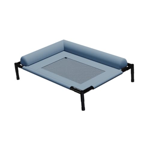 Dualoai Hunde Hängematte für Drinnen Und Draußen, Tragbares Haustierbett Aus Atmungsaktivem Material, Blue Gray M von Dualoai
