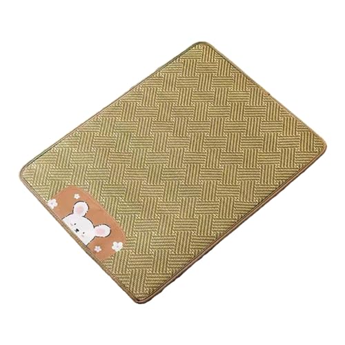 Dualoai Hundekühlmatte, Haustiermatte, Rattanweberei Wiederverwendbare Schlafdecke, Dünne Schlafmatte für Hunde Und Katzen, Haustierkühlkissen für, B von Dualoai