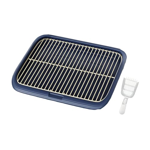 Dualoai Hundetoilette, Toilettentrainingstablett, Toilette, Hundetoilette, Töpfchen für kleine Hunde, Dunkelblau, XL von Dualoai