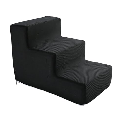 Dualoai Hundetreppe, Haustiertreppe, Rampe, Multifunktional, Abnehmbarer Bezug für Hohe Betten Oder Couch, L 3 Stufen hinten Dualoai Hundetreppe, Haustiertreppe, Rampe, Multifunktional, Abnehmbarer Bezug für Hohe Betten Oder Couch, L 3 Stufen hinten von Dualoai