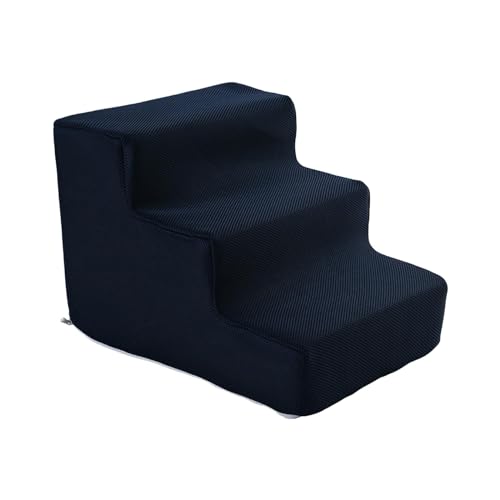 Dualoai Hundetreppe, Haustiertreppe, Rampe, Multifunktional, Abnehmbarer Bezug für Hohe Betten Oder Couch, S 3-Stufen-Dunkelblau Dualoai Hundetreppe, Haustiertreppe, Rampe, Multifunktional, Abnehmbarer Bezug für Hohe Betten Oder Couch, S 3-Stufen-Dunkelblau von Dualoai