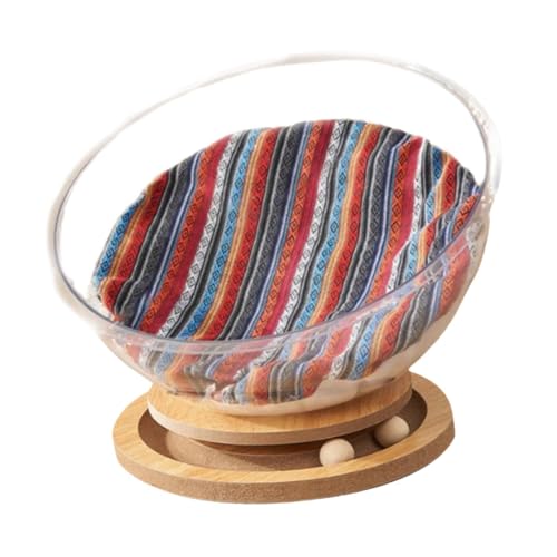 Dualoai Katzenbett in Raumkapselform, Kätzchennest, Transparent, Stabil, für Alle, Leicht zu Reinigen, Zubehör für Hauskatzen, für Katzen, K, Runder Sockel Dualoai Katzenbett in Raumkapselform, Kätzchennest, Transparent, Stabil, für Alle, Leicht zu Reinigen, Zubehör für Hauskatzen, für Katzen, K, Runder Sockel von Dualoai