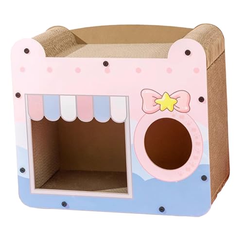 Dualoai Katzenkratzbrett, Kratzbrett aus Wellpappe, Katzenkratzbrett, Katzenhaus aus Karton für Kätzchen Dualoai Katzenkratzbrett, Kratzbrett aus Wellpappe, Katzenkratzbrett, Katzenhaus aus Karton für Kätzchen von Dualoai