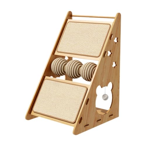 Dualoai Katzenkratzer Kratzer Pad Spielhaus für Und Couch Schutz mit Massiven Holzklammern, mit Kugel Dualoai Katzenkratzer Kratzer Pad Spielhaus für Und Couch Schutz mit Massiven Holzklammern, mit Kugel von Dualoai